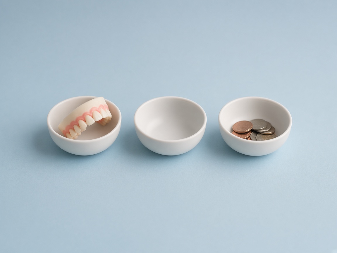치아보험료 관련 사진. 크기가 다른 세 개의 그릇